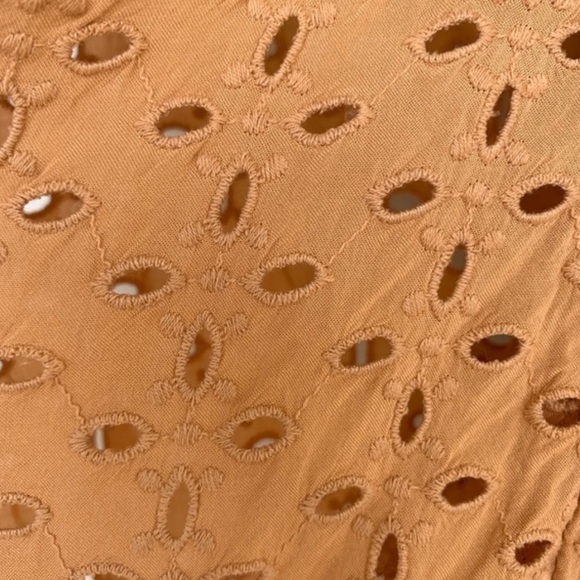 FREE PEOPLE Boho Soulshine Eyelet Tank *Butterscotch S - Picture 11 of 12